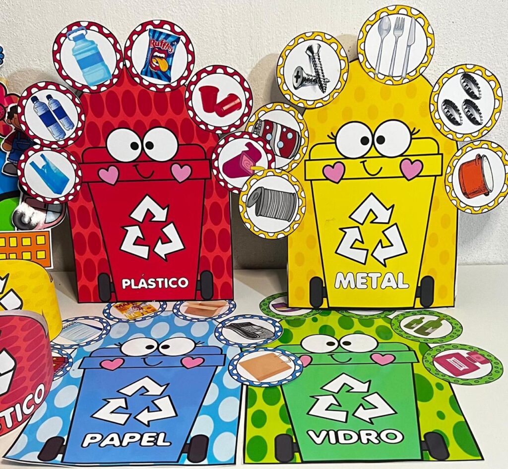 KIT MEIO AMBIENTE COLETA SELETIVA COMPLETO - Professora Jani