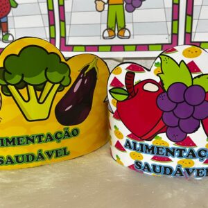 KIT COROAS COLORIDAS ALIMENTAÇÃO SAUDÁVEL