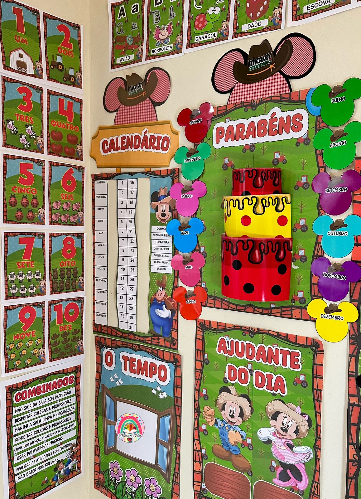 DECORAÇÃO SALA DE AULA MICKEY FAZENDEIRO