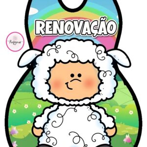 KIT AVENTAL E COROA CORDEIRINHO