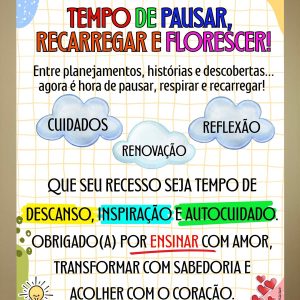 PAINEL FÉRIAS PROFESSORES E LEMBRANCINHAS