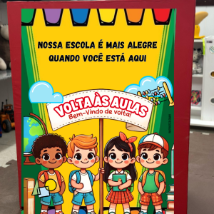 CARTAZ / CAPA VOLTA ÀS AULAS – MODELOS PARA CMEI, ESCOLA E CRECHE
