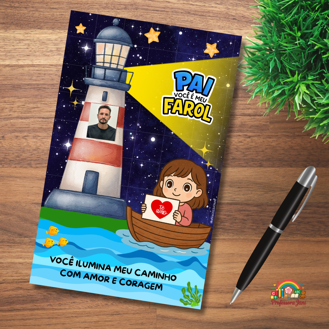 CARTÃO DIA DOS PAIS - TEMA MEU FAROL - Imagem 5