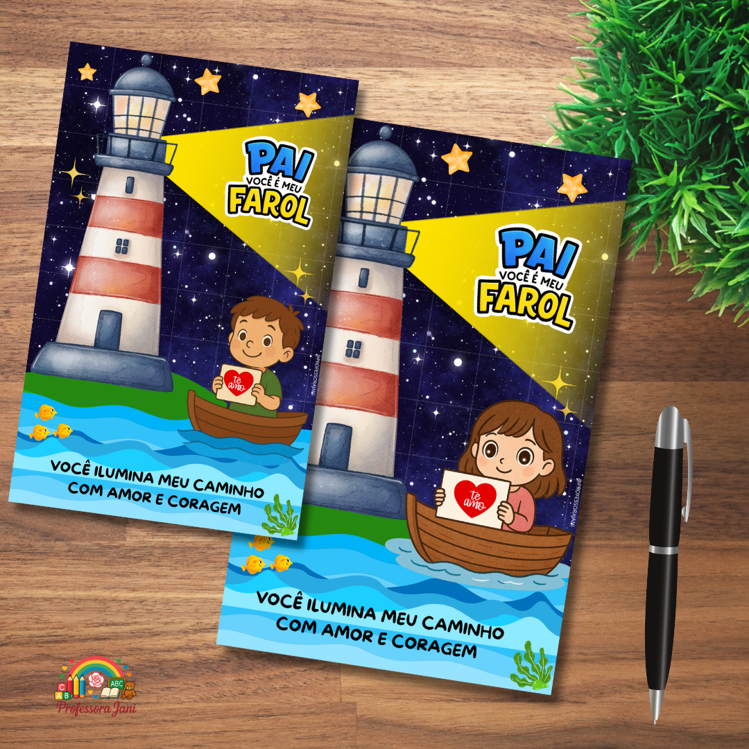 CARTÃO DIA DOS PAIS - TEMA MEU FAROL - Imagem 4