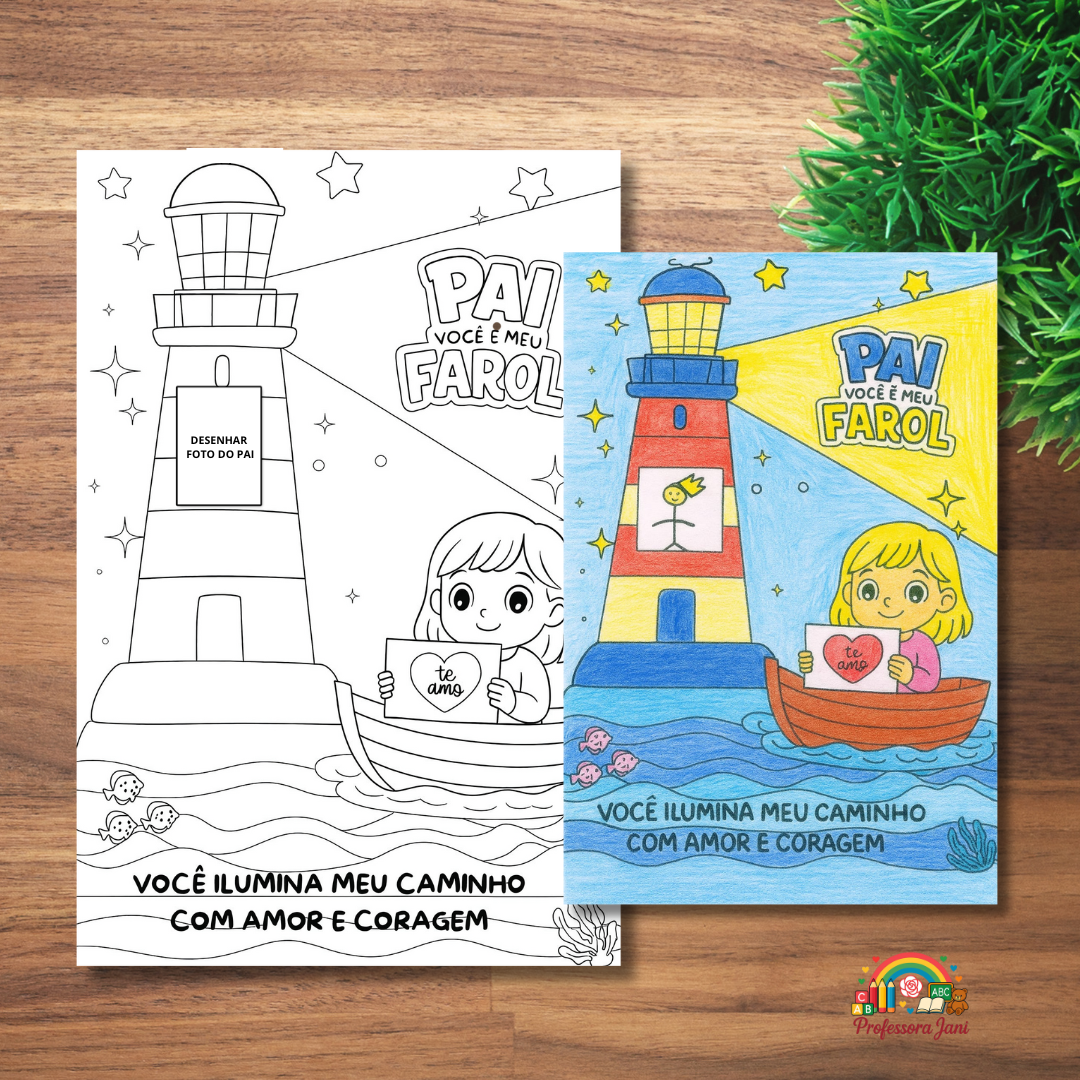CARTÃO DIA DOS PAIS - TEMA MEU FAROL - Imagem 3