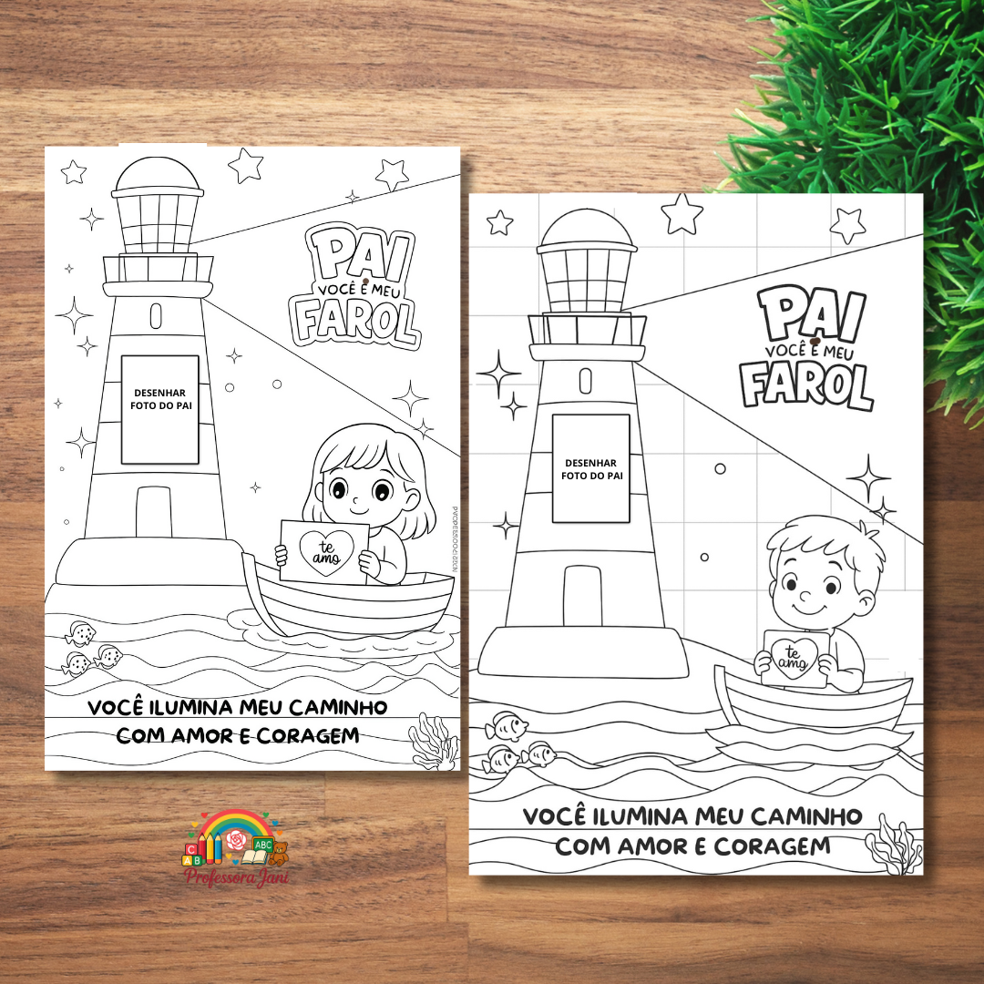 CARTÃO DIA DOS PAIS - TEMA MEU FAROL - Imagem 2