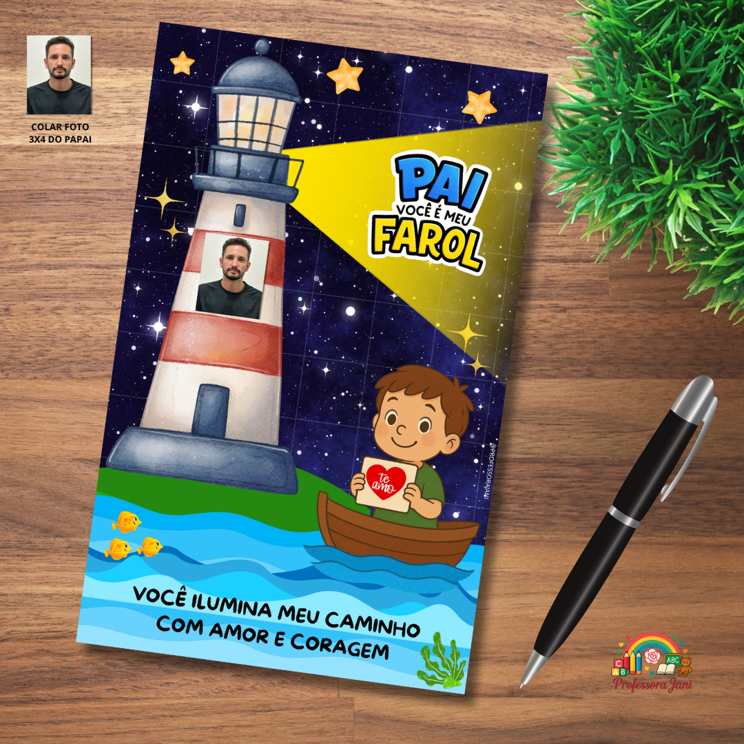 CARTÃO DIA DOS PAIS - TEMA MEU FAROL - Imagem 6