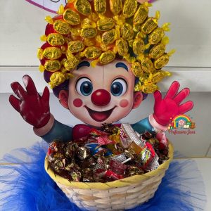 PALHAÇO  DECORATIVO- SUPORTE GULOSEIMAS