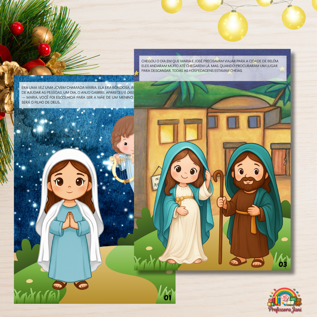 NASCIMENTO DO MENINO JESUS HISTÓRIA INTERATIVA - Imagem 3