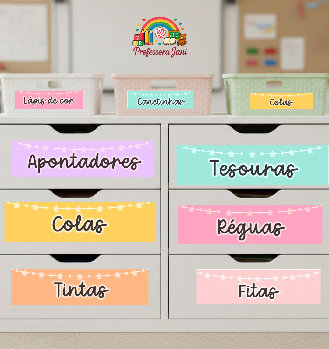 ETIQUETAS ORGANIZAÇÃO ESCOLAR
