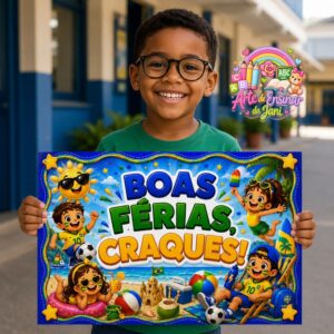 PLAQUINHAS FÉRIAS DO SEMESTRE