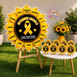 PAINEL SETEMBRO AMARELO GIRASSOL